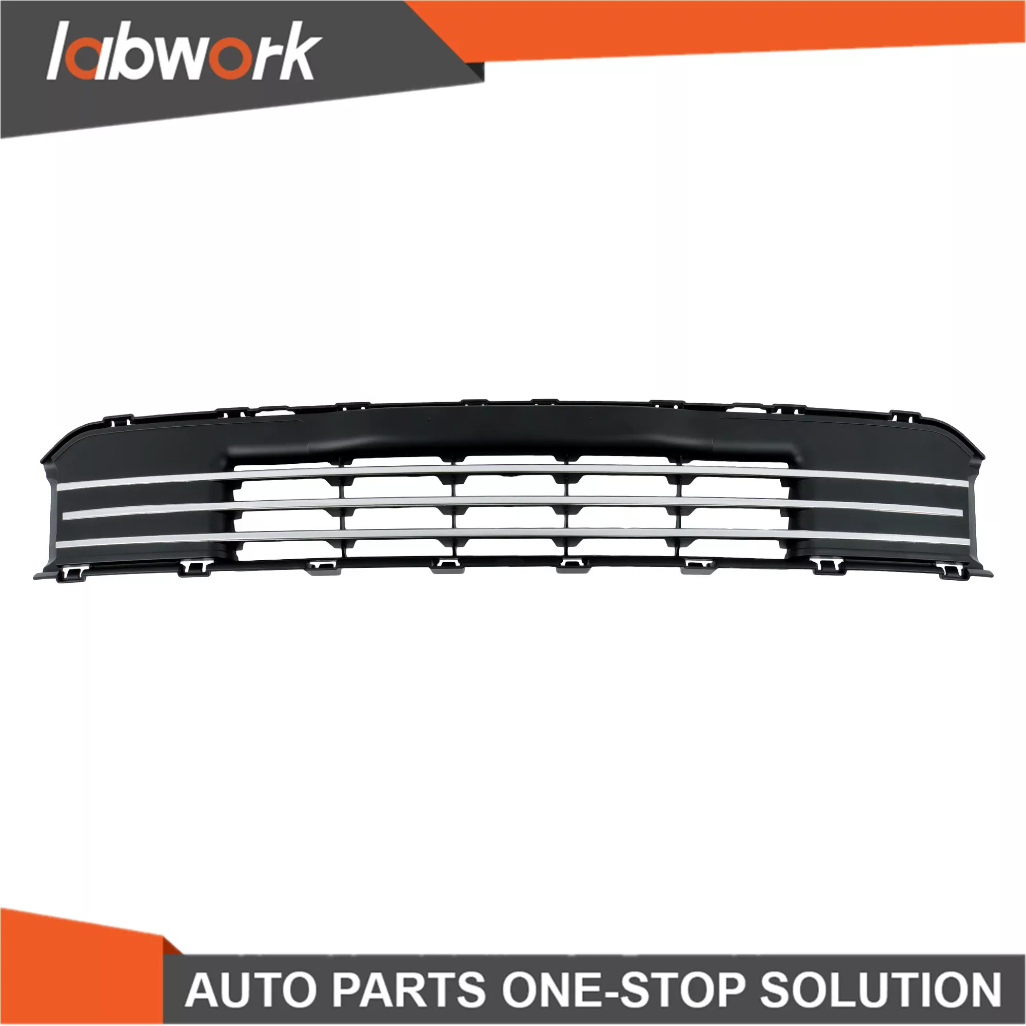Labwork Front Bumper Lower Grille Chrome&Black For Ford Flex 2013-2019