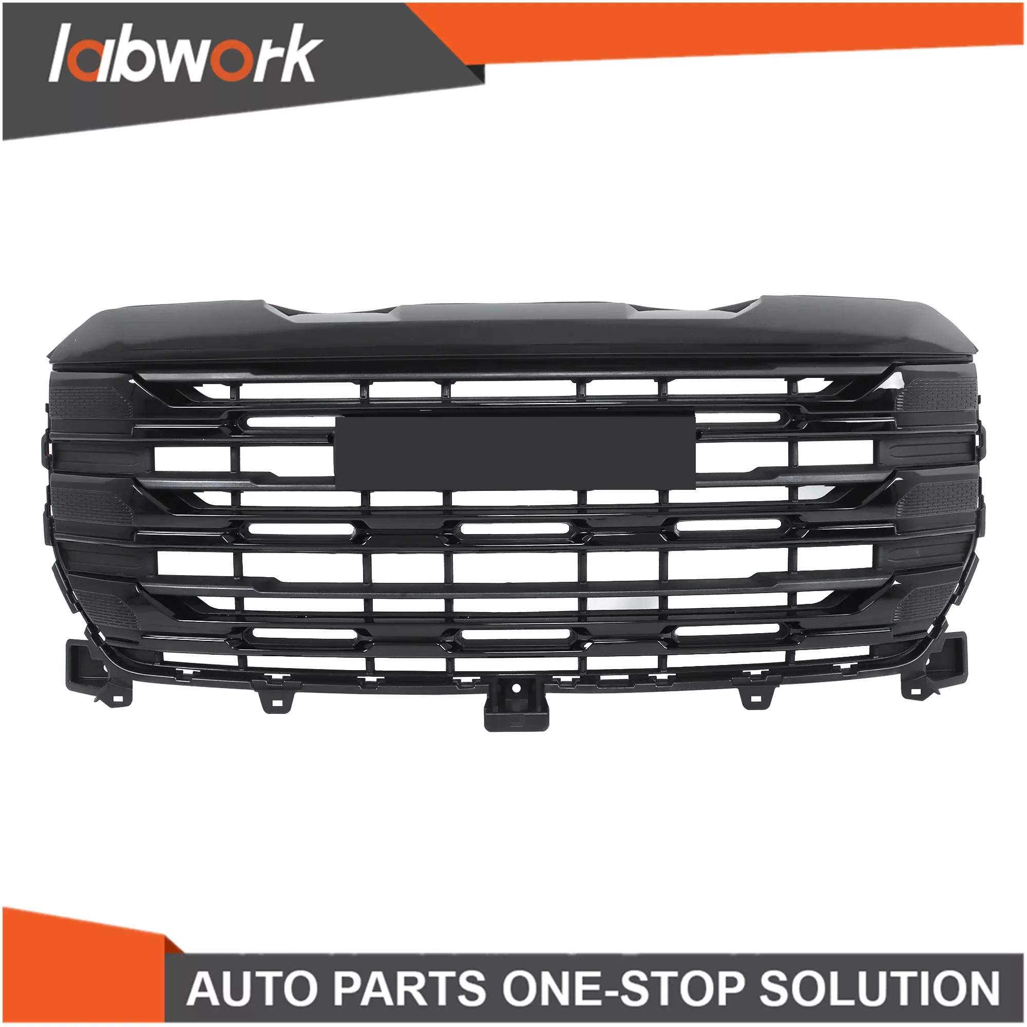 Labwork Front Upper Bumper Grille For 2022-2024 GMC Sierra 1500 SLE Gloss Black