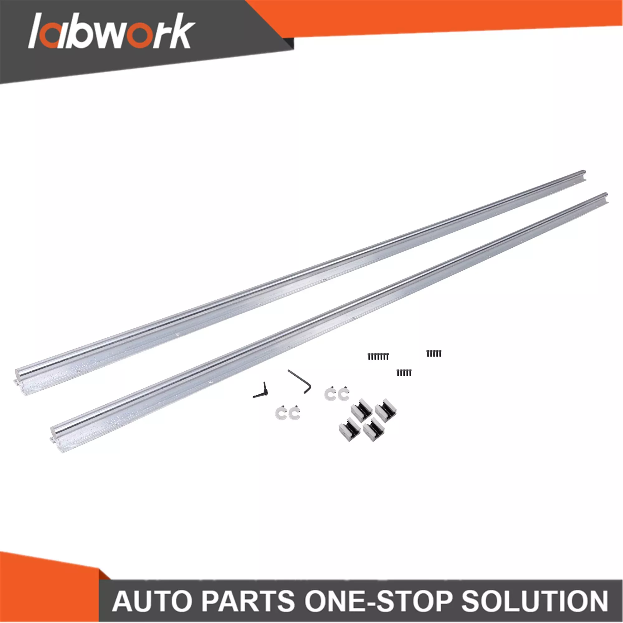 Labwork Heavy-Duty SBR20 Linear Guide Rails 2200mm + 4SBR20UU Blocks for CNC