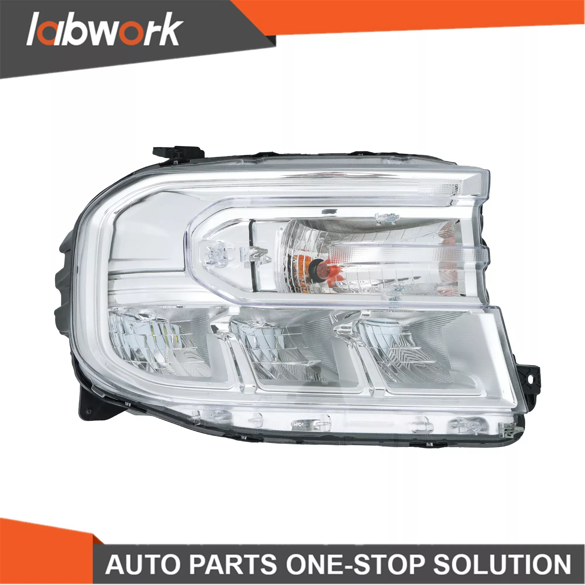 Labwork LED Headlight Chrome W/O LED DRL For 2022-24 Ford Maverick XL/XLT Right