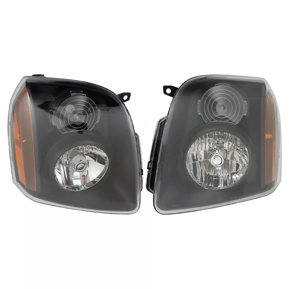 Labwork Left+Right Headlights For 2007-2014 GMC Yukon Denali XL1500 2500 Black