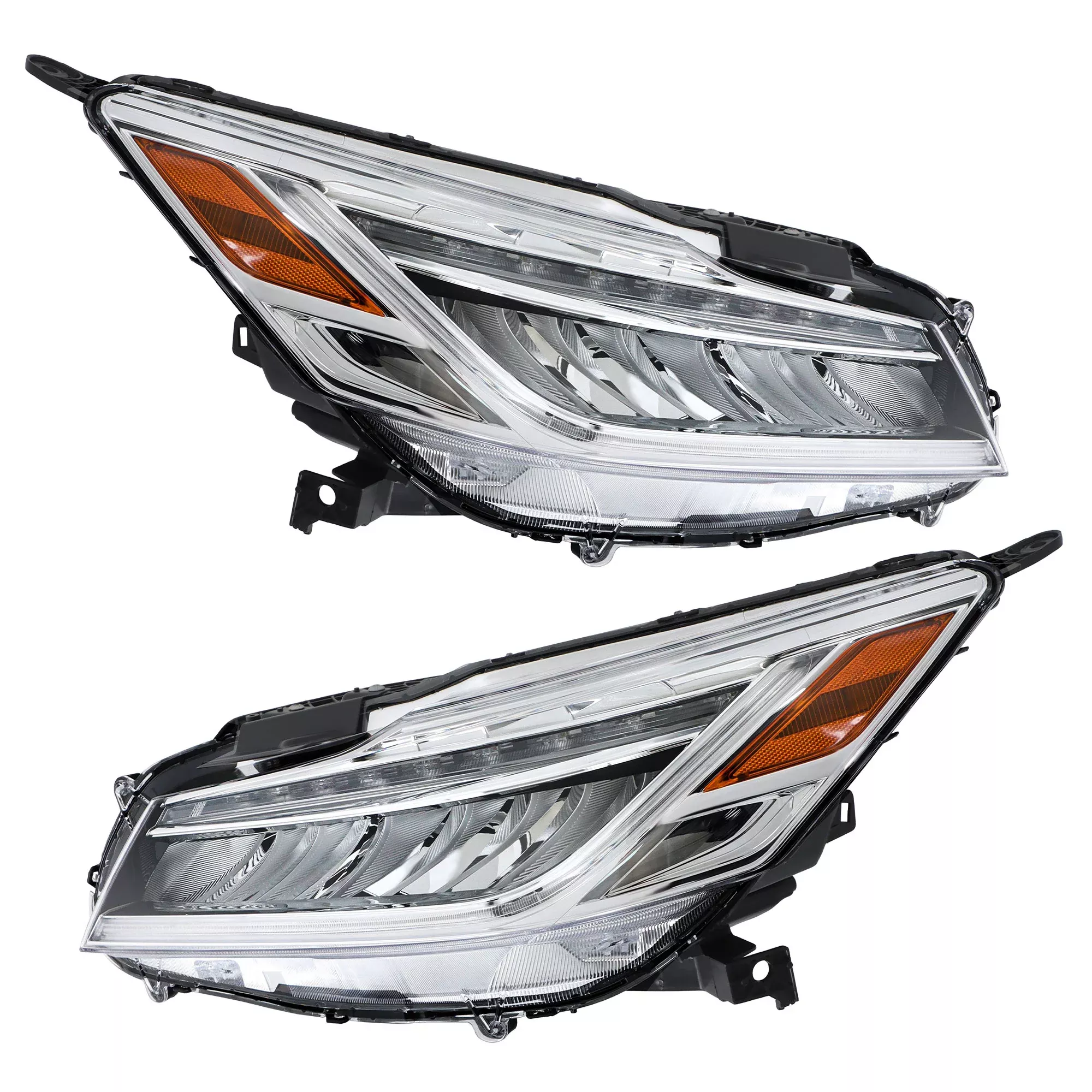 Labwork Right+Left Full LED Headlights Chrome For 2016-2017 Honda Accord Sedan