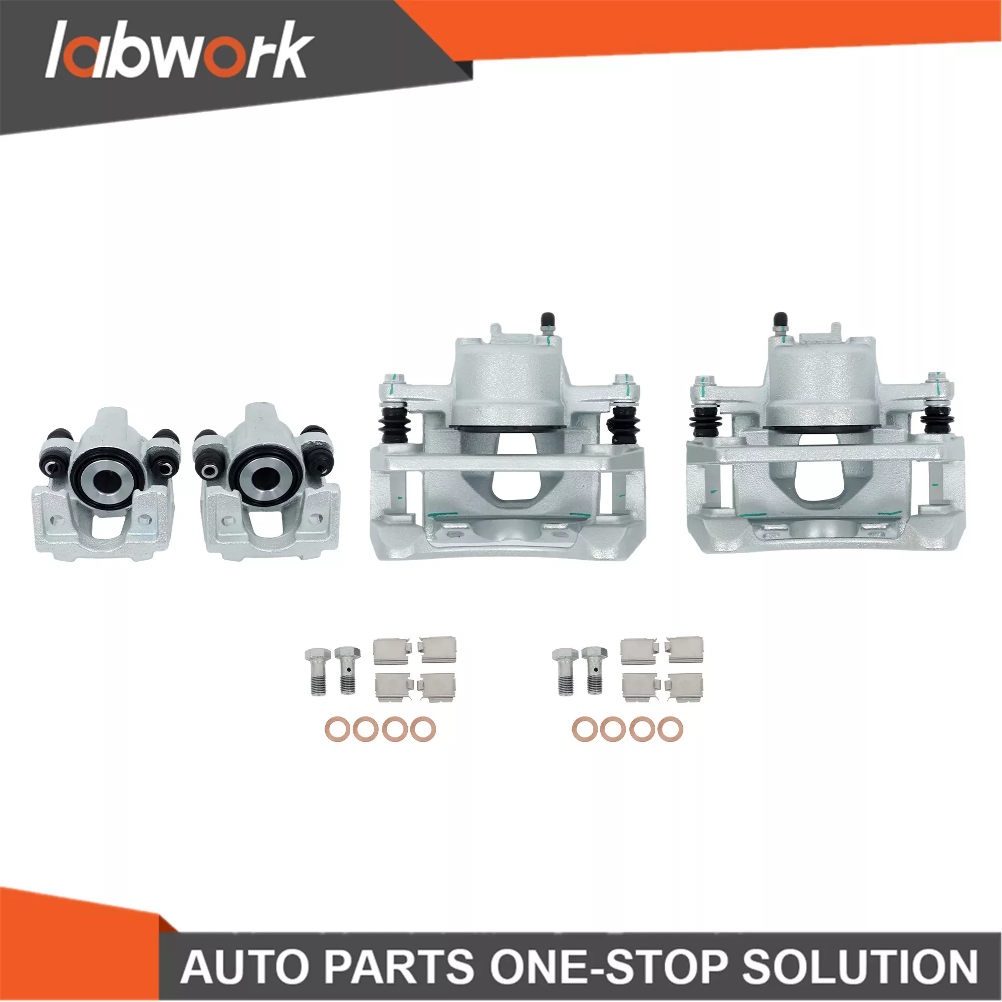 Labwork Set of 4 Brake Calipers For Jeep Liberty 2003 2004 2005-07 Front & Rear