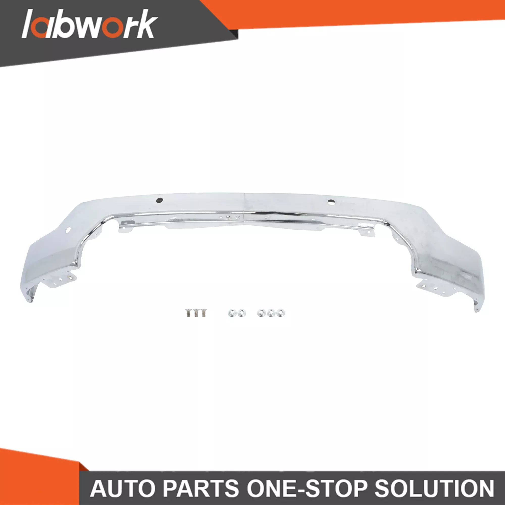 Labwork Split Front Bumper For GMC Sierra 1500 2019-2021 Chrome W/ Sensors Holes