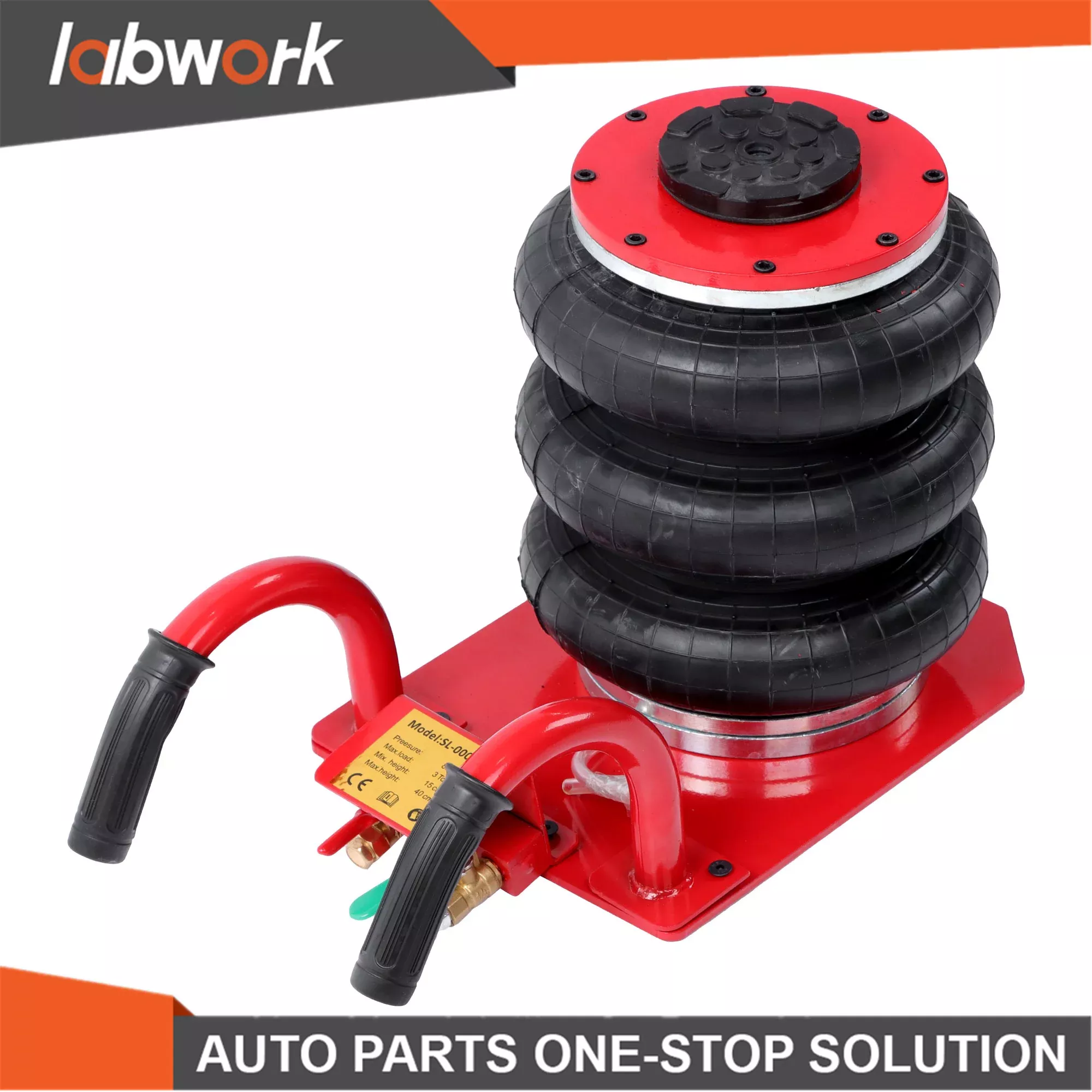 Labwork Triple Bag Air Jack 3 Ton/6600 lb Pneumatic Jack for Car SUV Lifting