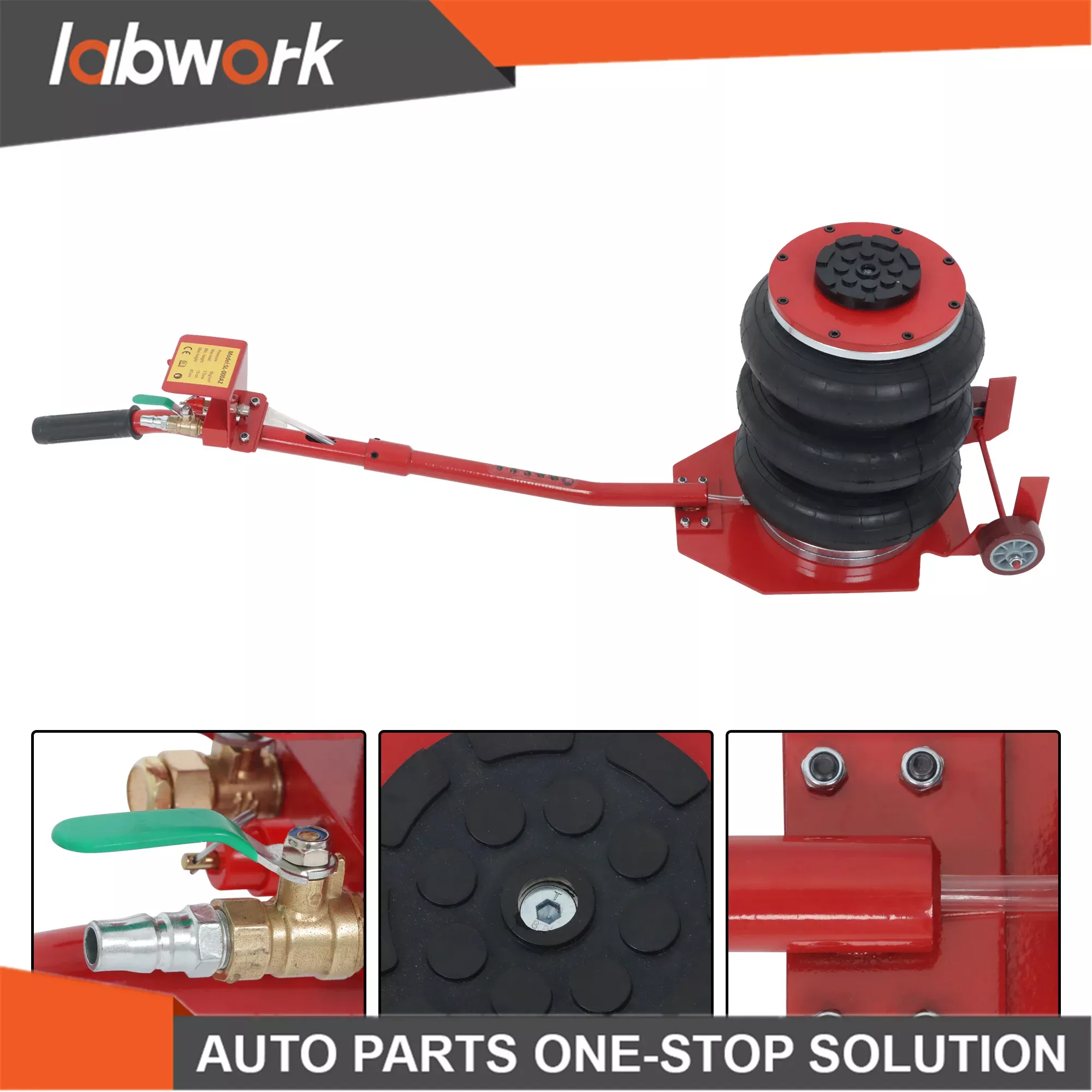 Labwork Triple Bag Air Jack 3 Ton/6600 lbs Pneumatic Jack for Car SUV Lifting
