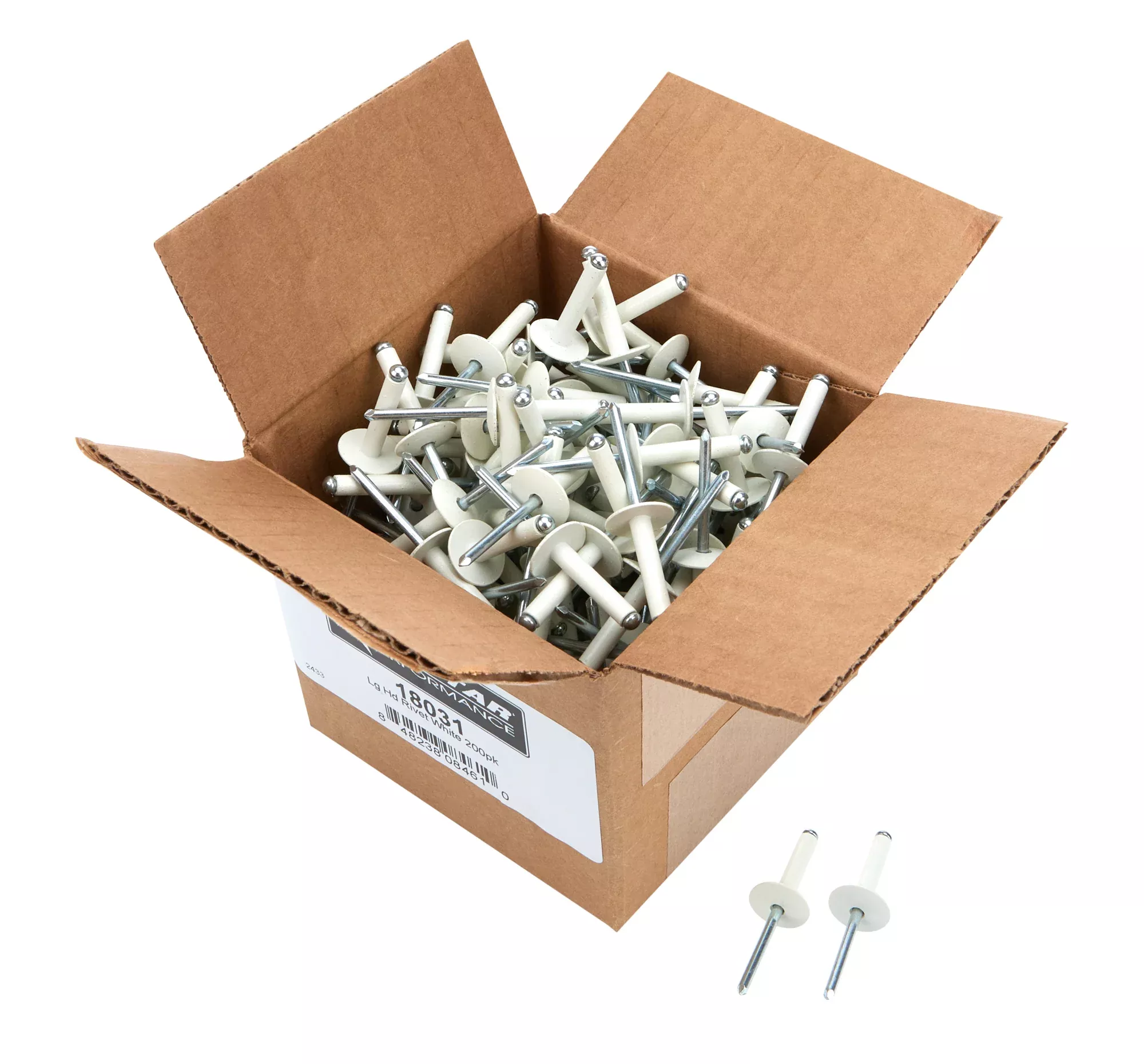 Lg Hd Rivet White 200pk