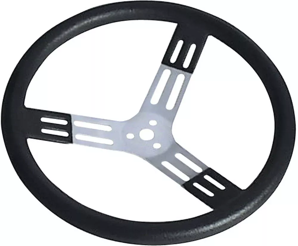 Longacre - 15in. Steering Wheel Black With Bumps Nat. Fi