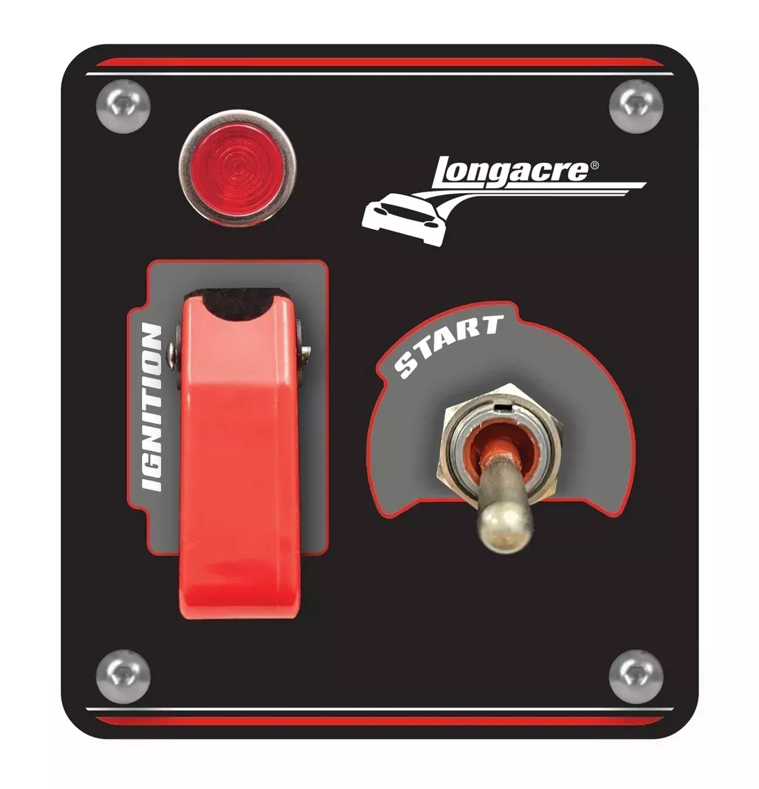 Longacre - Ignition Panel Black Switch w/Pilot Light