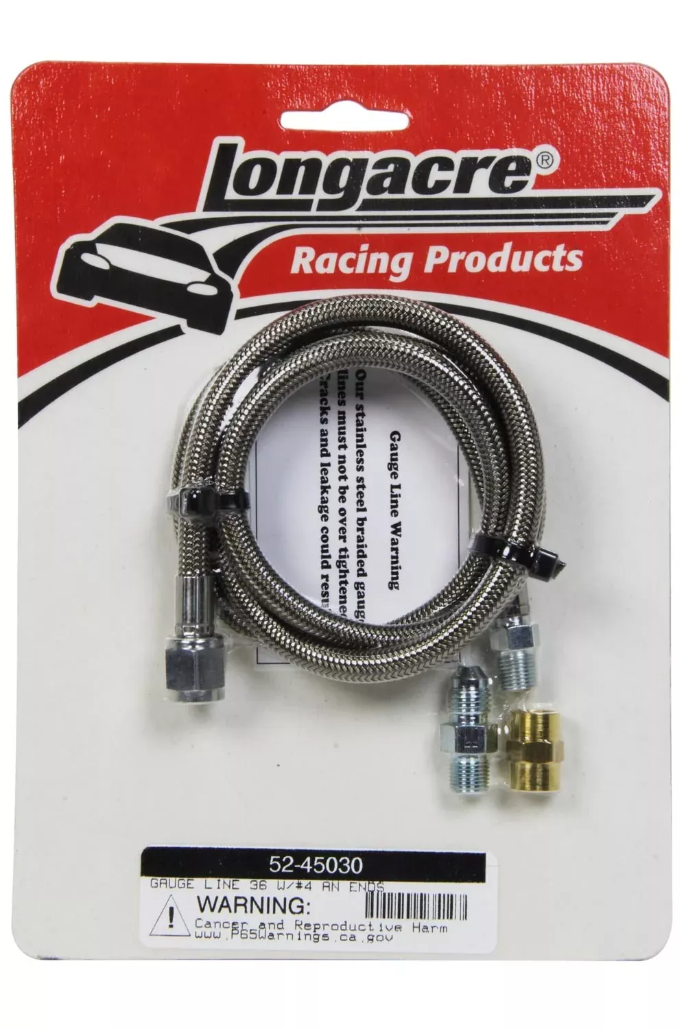 Longacre - Steel Braided Gauge Line 36in