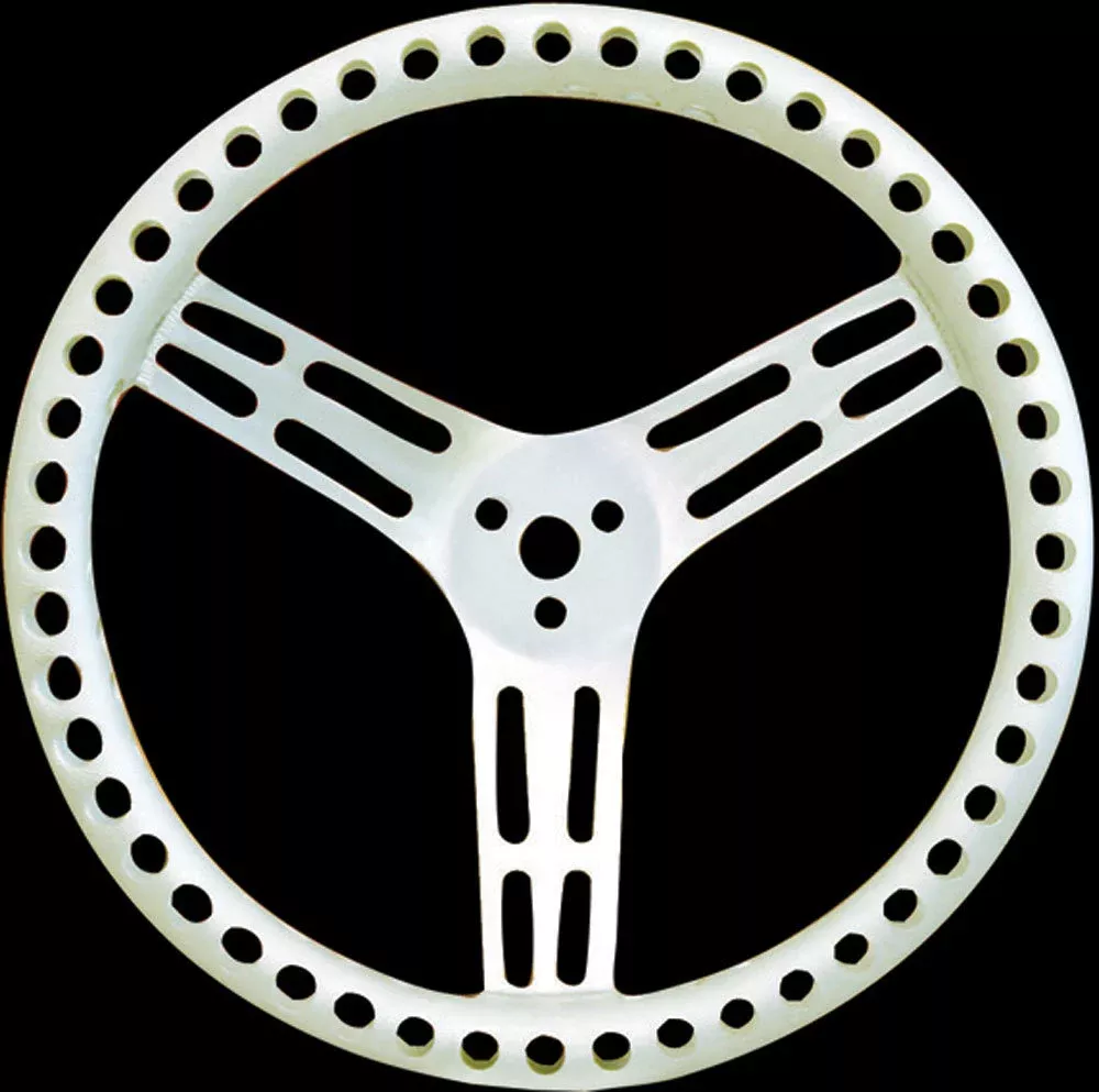Longacre - Steering Wheel 14in Dished Drilled Natural