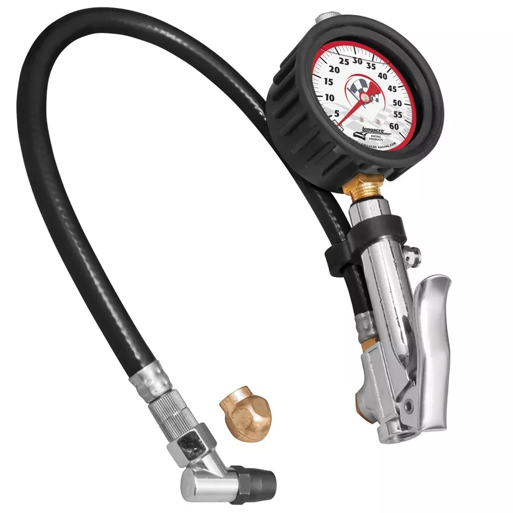 Longacre - Tire Gauge Quick Fill 0-60psi 2-1/2in Glow