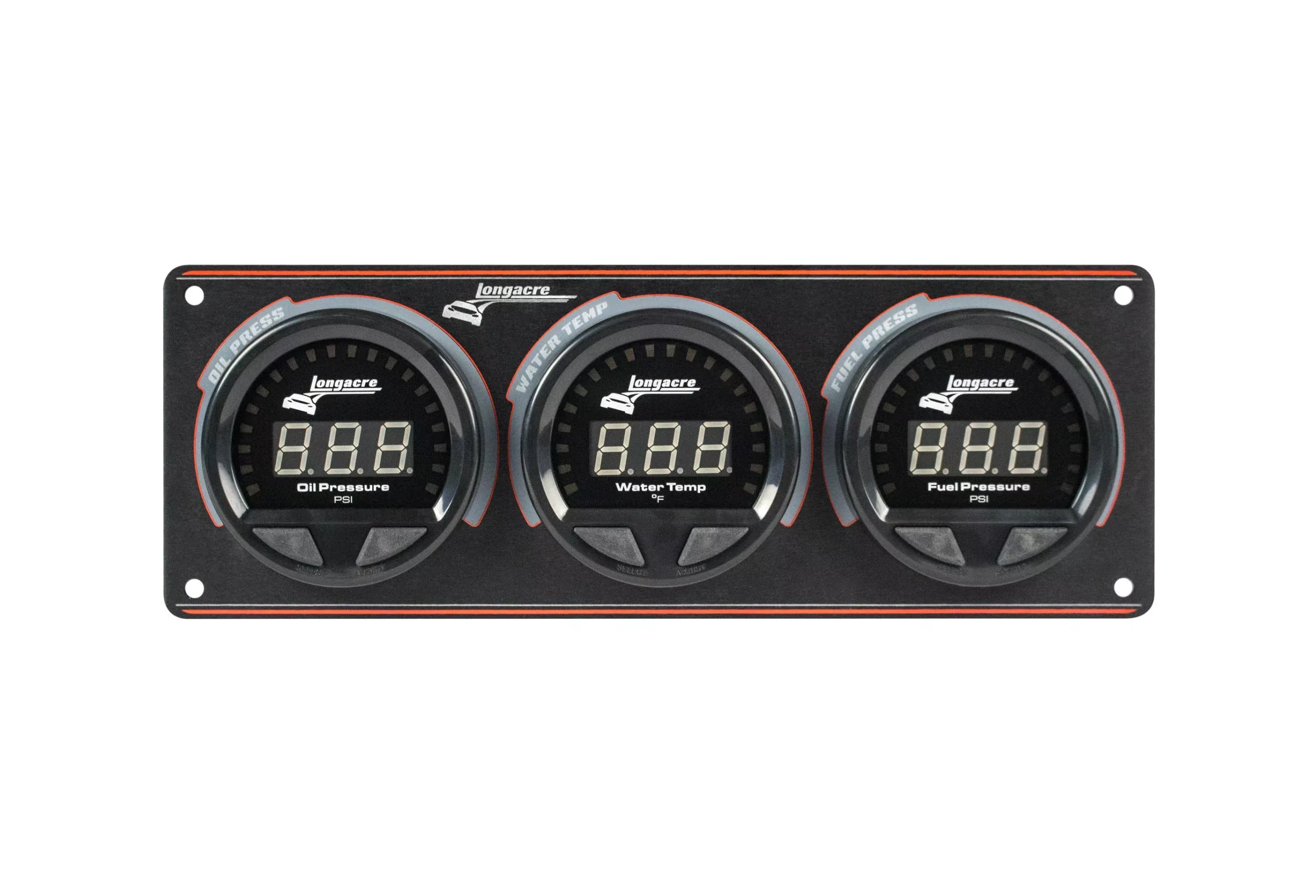Longacre - Waterproof LED 3 Gauge Panel OP/WT/FP