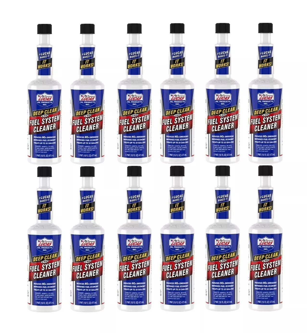 Lucas Oil Products - Deep Clean Fuel System Cleaner Case 12x16 Ounce