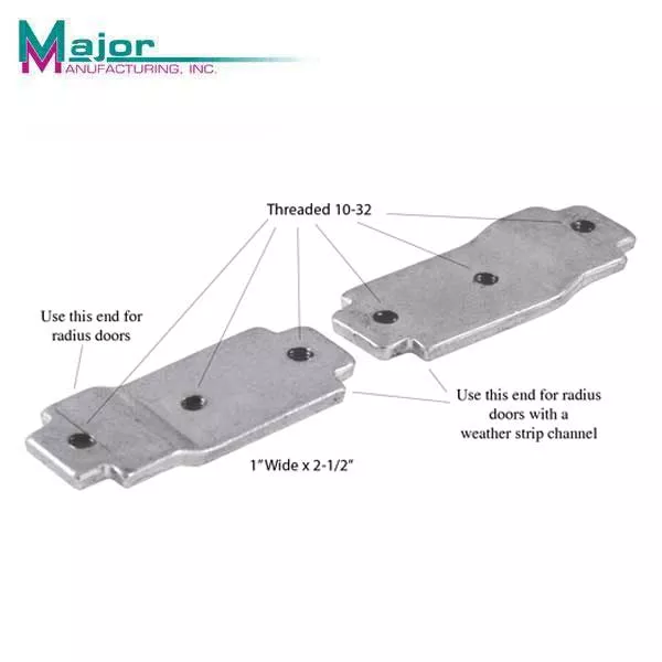 Major Mfg - LMB-033 - Lock Mounting Bracket For Adams Rite Locks In Aluminum Radius Door Frames