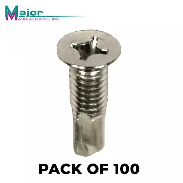 Major Mfg - LS-30-100 - Machine Screws For Steel Doors And Frames (Zinc Plate) (100 Pack)