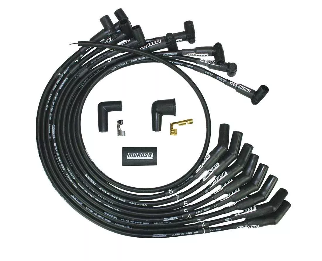 Moroso - Ultra 40 Plug Wire Set SBF 302HEIBlack
