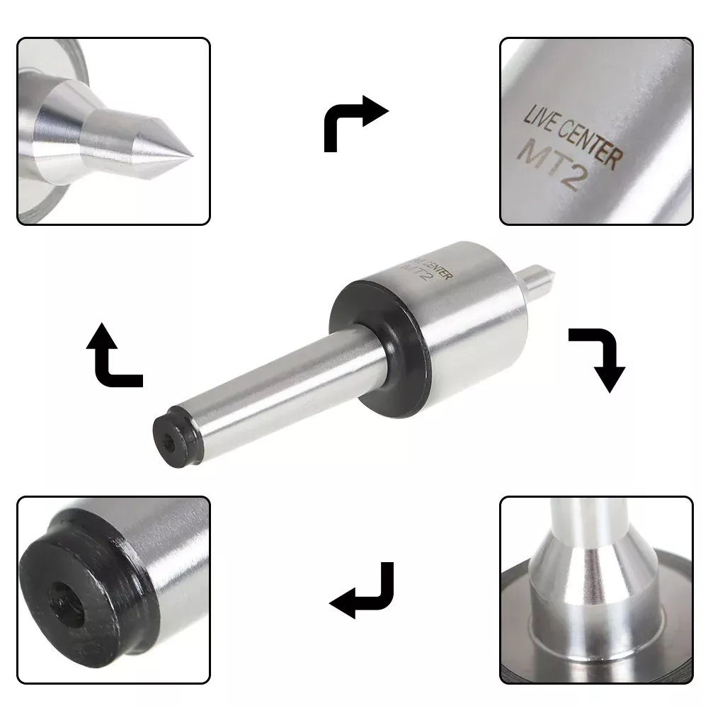 MT2 Live Center For CNC Long Spindle Lathe Tool Morse Taper Precision 0.000197''