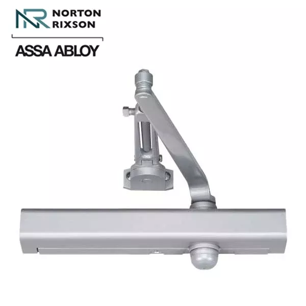 Norton - 8301H - Tri-Packed Manual Door Closer - Back Check Function - PA Bracket/Regular/Top Jamb - Adjustable Arm - Adjustable Sizes 1-6 - Satin Aluminum - Fire Rated - Grade 1