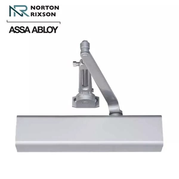 Norton - 8501H - Tri-Packed Manual Door Closer - Back Check Function - PA Bracket/Regular/Top Jamb - Adjustable Arm - Adjustable Sizes 1-6 - Satin Aluminum - Fire Rated - Grade 1