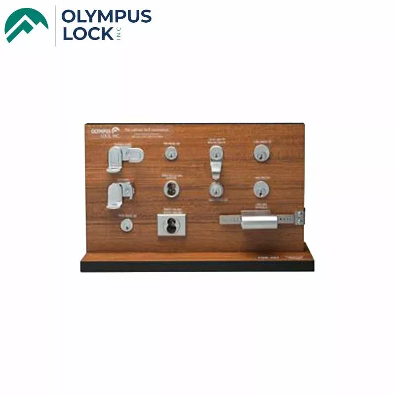 Olympus Lock - Display Board - Includes Large Pin, Small Pin, Interchangeable Core and Padlockable Cam Lock