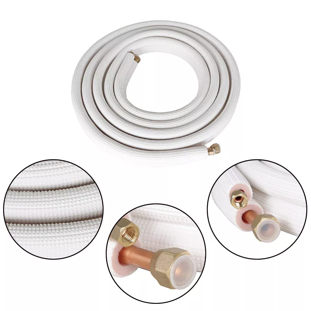 One 16 Feet Install Kit Fit 1/4" - 1/2" Dia. For Mini Split Heat Pump Systems