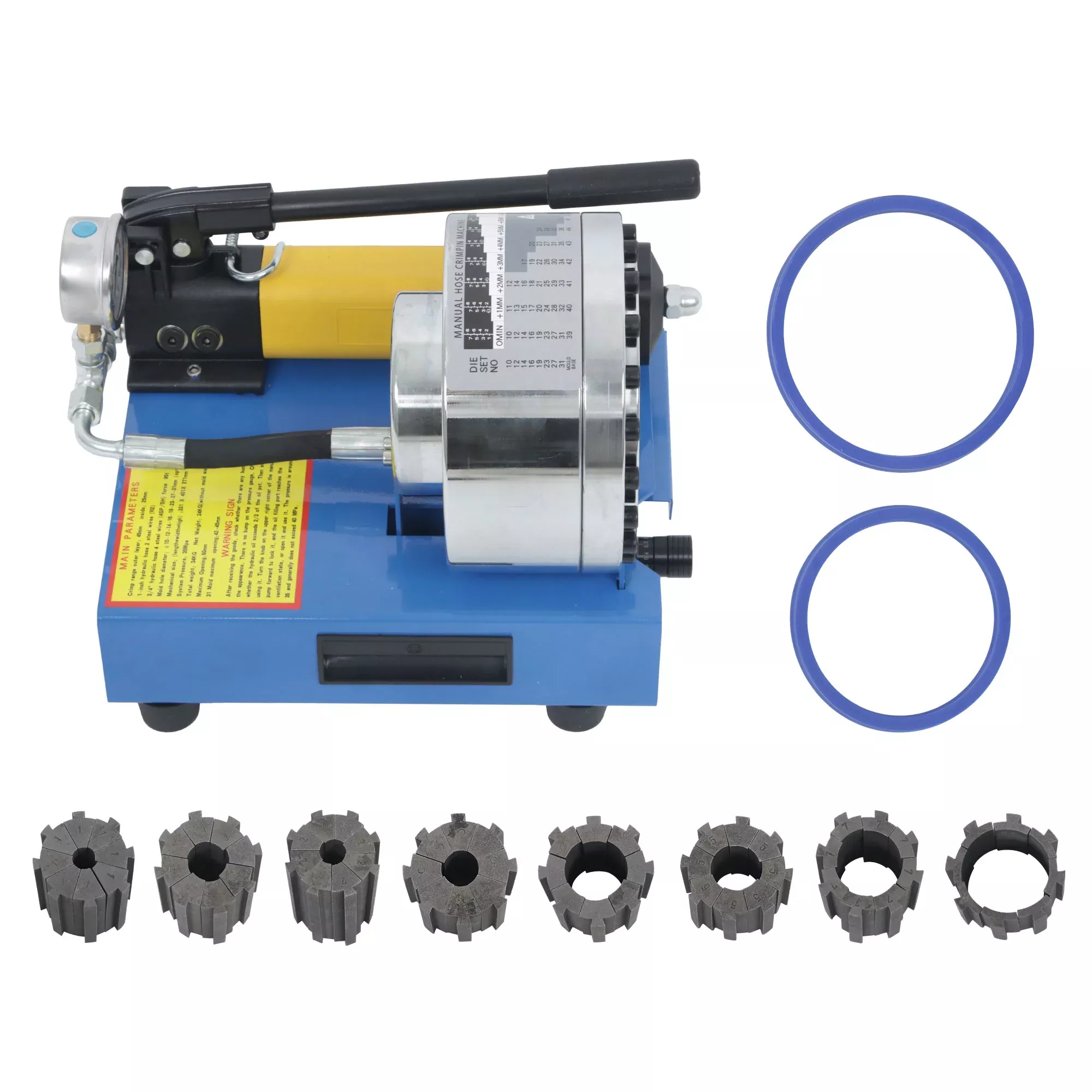Portable Hydraulic Hose Crimper Pipe Crimping Machine With 8 Sets Dies