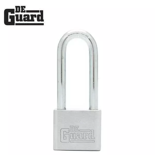 Premium - Nickel Plated Padlock - SC1 Keyway - Long Shackle 2 1/8" - Keyed Alike #1