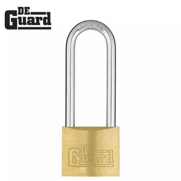 Premium - Solid Brass Padlock - Long Shackle 2 1/8" - Keyed Different