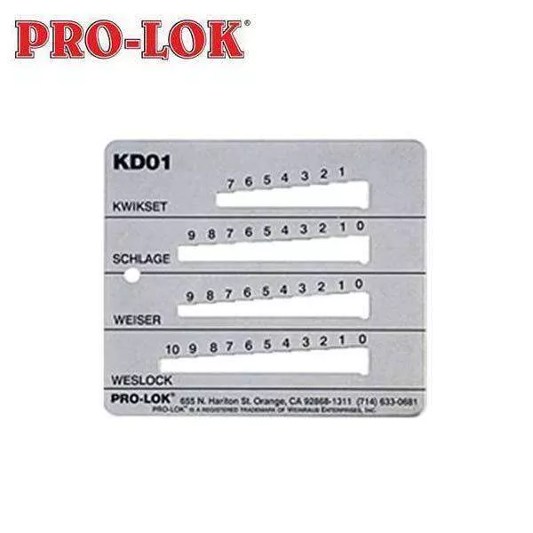 Pro-Lok - KD01 Key Decoder - KW1 - SC1 - WK1 - WE1