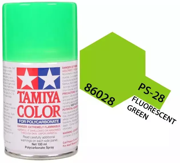 PS-28 Fluorescent Green Paint, 100ml Spray Can