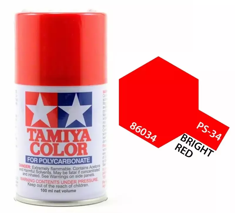 PS-34 Bright Red Paint, 100ml Spray Can