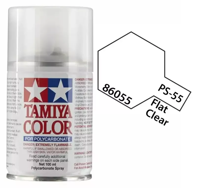 PS-55 Flat Clear Paint, 100ml Spray Can