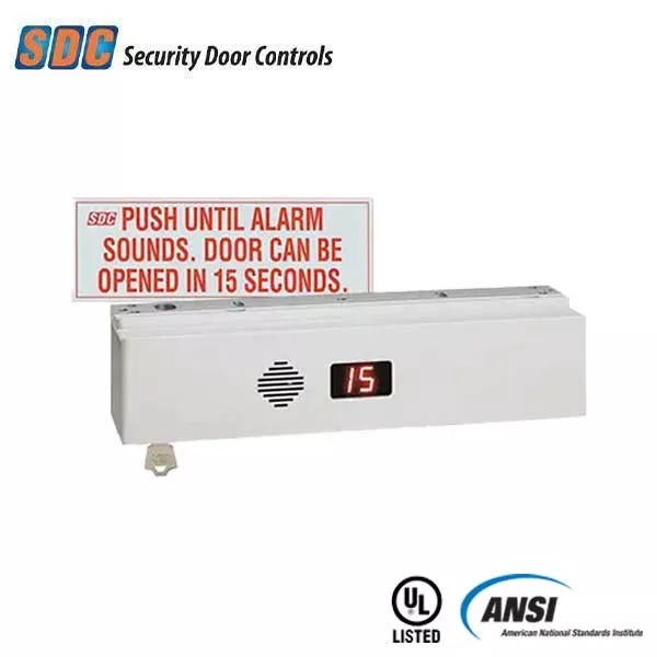 SDC - 1511S - Delayed Egress Single Magnetic Lock - Integrated - Surface Mount - 1650lbs - 12/24VDC - Aluminum - Grade 1