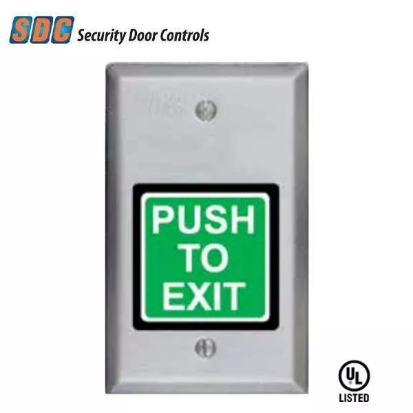 SDC - 423MU - Single Gang Square Push Button Switch - 2" - DPDT - Fail Safe - Integrated Electronic Timer - 12/24VDC - 630 -Dull Stainless Steel