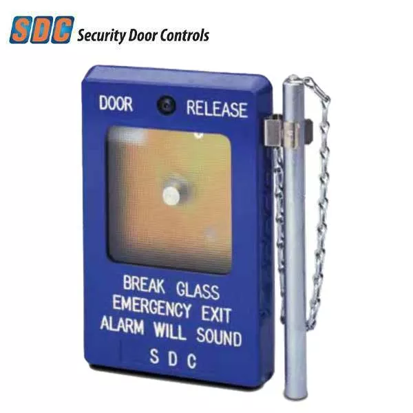SDC - 491 - Break Glass Door Release Emergency Exit - Blue