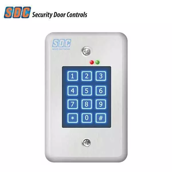 SDC - 918 - Digital Entry Keypad - Indoor - 500 Users - 12/24V AC/DC - Satin Stainless Steel