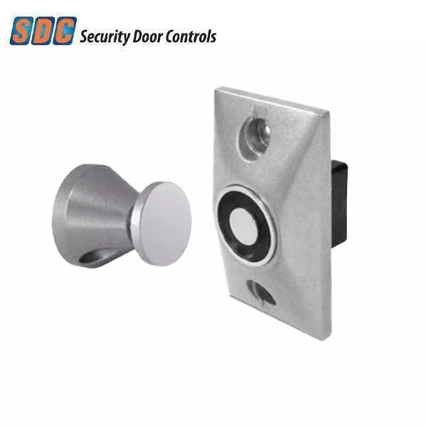 SDC - EH20 - Semi-Flush Mount Magnetic Door Holder - Semi-Flush Mount -3-1/16” Projection - 12/24VAC/DC - Chrome Powder Coat Finish