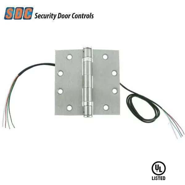 SDC - PTH-4Q - Energy Transfer Hinge - 4 Conductor - 26 AWG - 626 - Dull Chrome