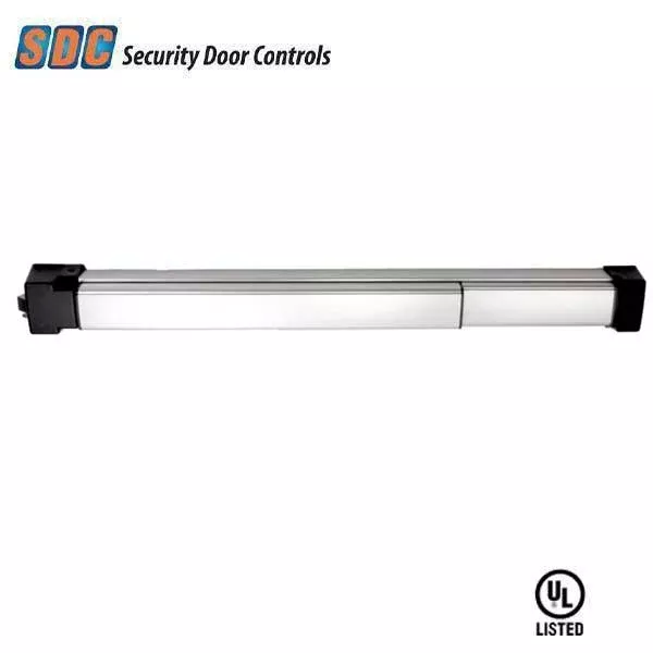 SDC - S5101PV36E - RIM Mounted Panic-Rated Exit Device - 36" - Exit Only - Request to Exit - Motorized Electric Latch Retraction & Dogging - 628 - Aluminum - Grade 1