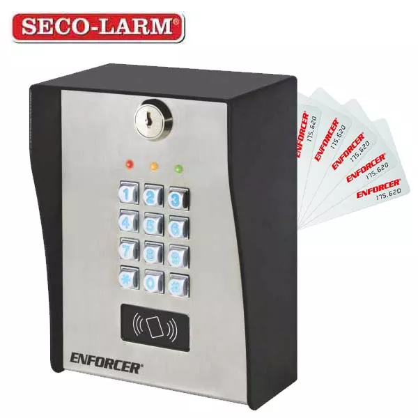 Seco-Larm - Access Control Digital Keypad - 1000 Users - Heavy Duty - Built-In PROX Reader - Vandal Resistan - Outdoor