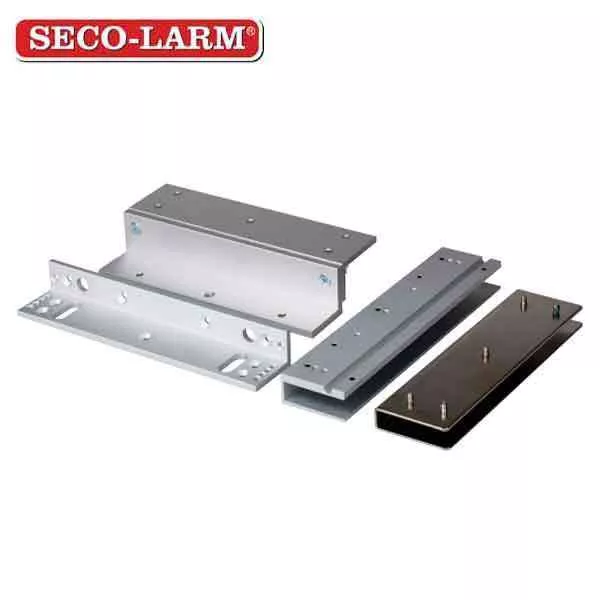 Seco-Larm - Glass Door "U" Brackets for 300 lb Electromagnetic Lock - Indoor