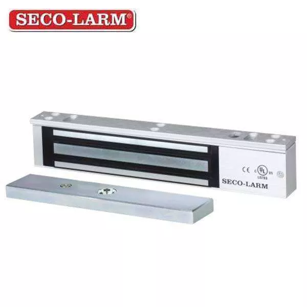 Seco-Larm - Single Door - Maglock - 600 lb Holding Force - Bond Sensor - Status LED w/ Mounting Accessories - CE listed