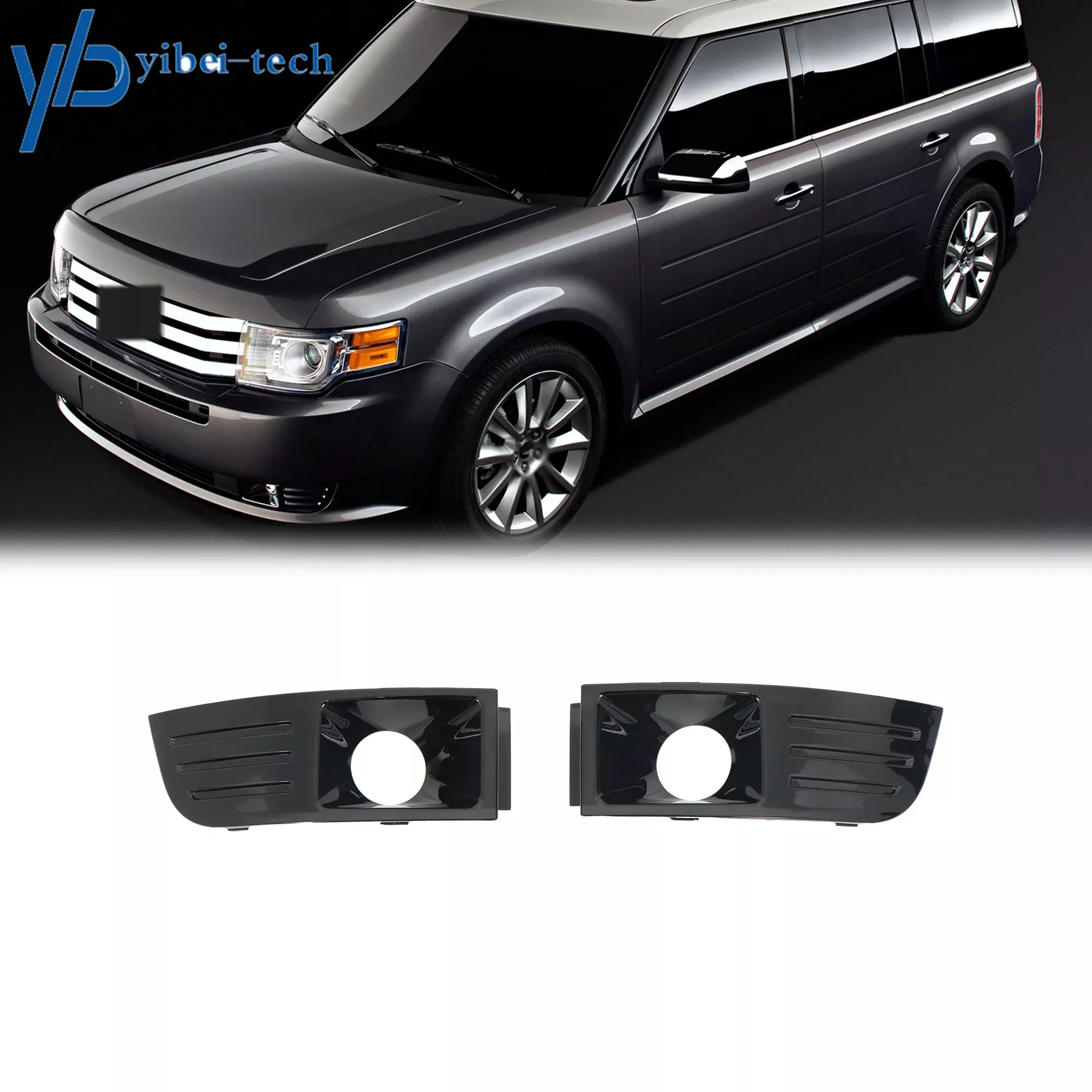 Set of 2 Fog Light Trims Covers Lamps Front Left & Right For Ford Flex 2009-2012