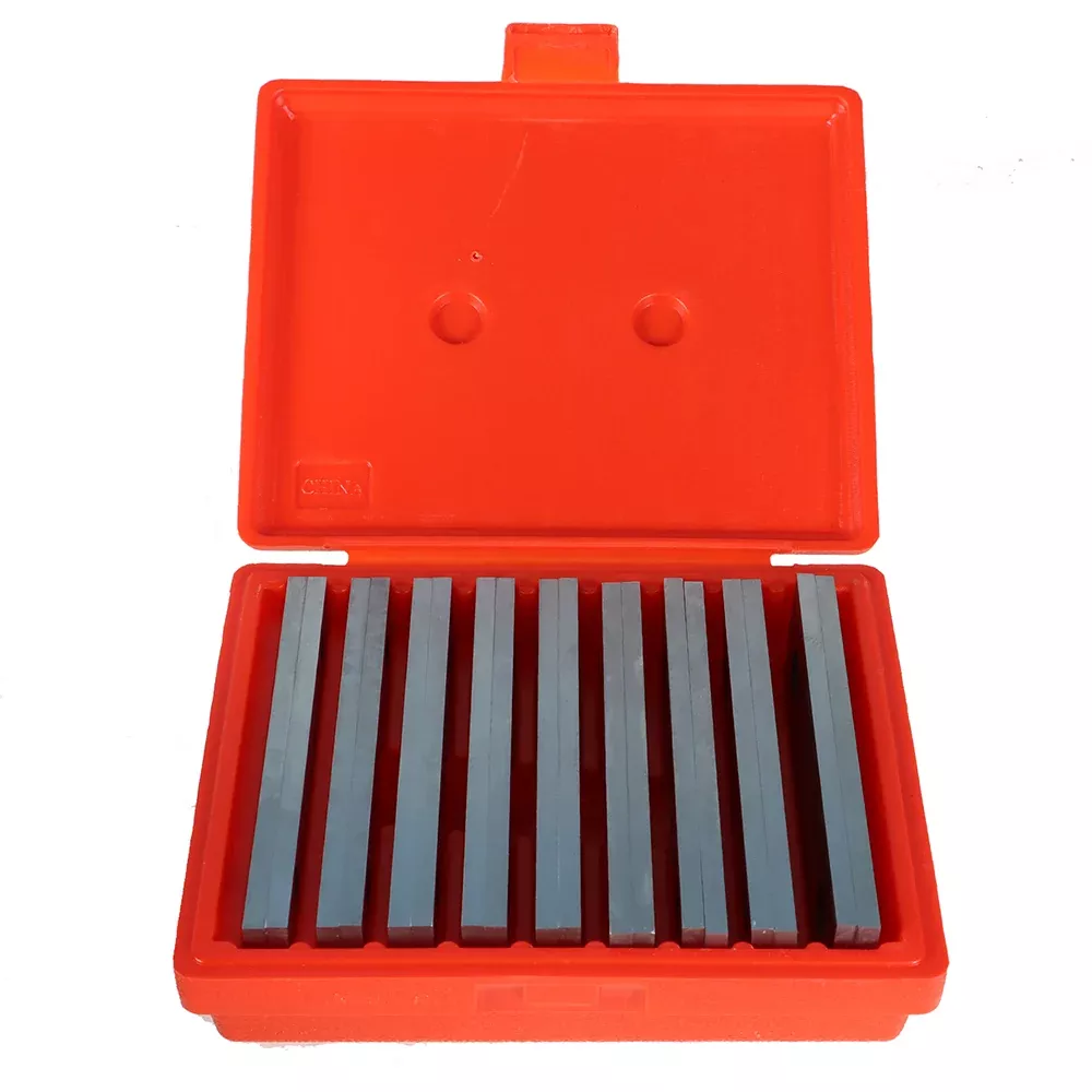 Set of 9 Pairs 1/4'' Steel Parallel 6'' Long 0.0002'' Square 3/4 to 1-3/4
