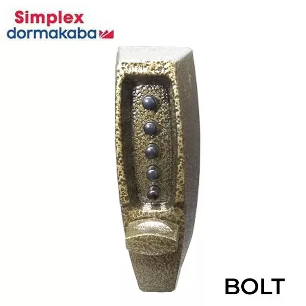 Simplex - 7108 - Mechanical Pushbutton Deadbolt Keyless Lock - 2 3/8" Backset - Gold Vein