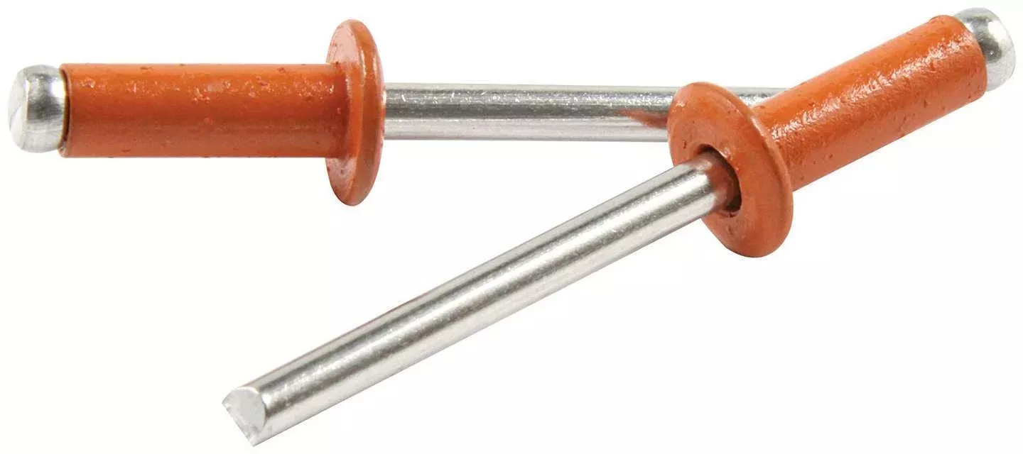 Sm Hd Rivet Orange Alum 250pk