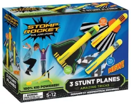 Stomp Rocket Stunt PlanesSet (3 planes, stand, stomp pad)