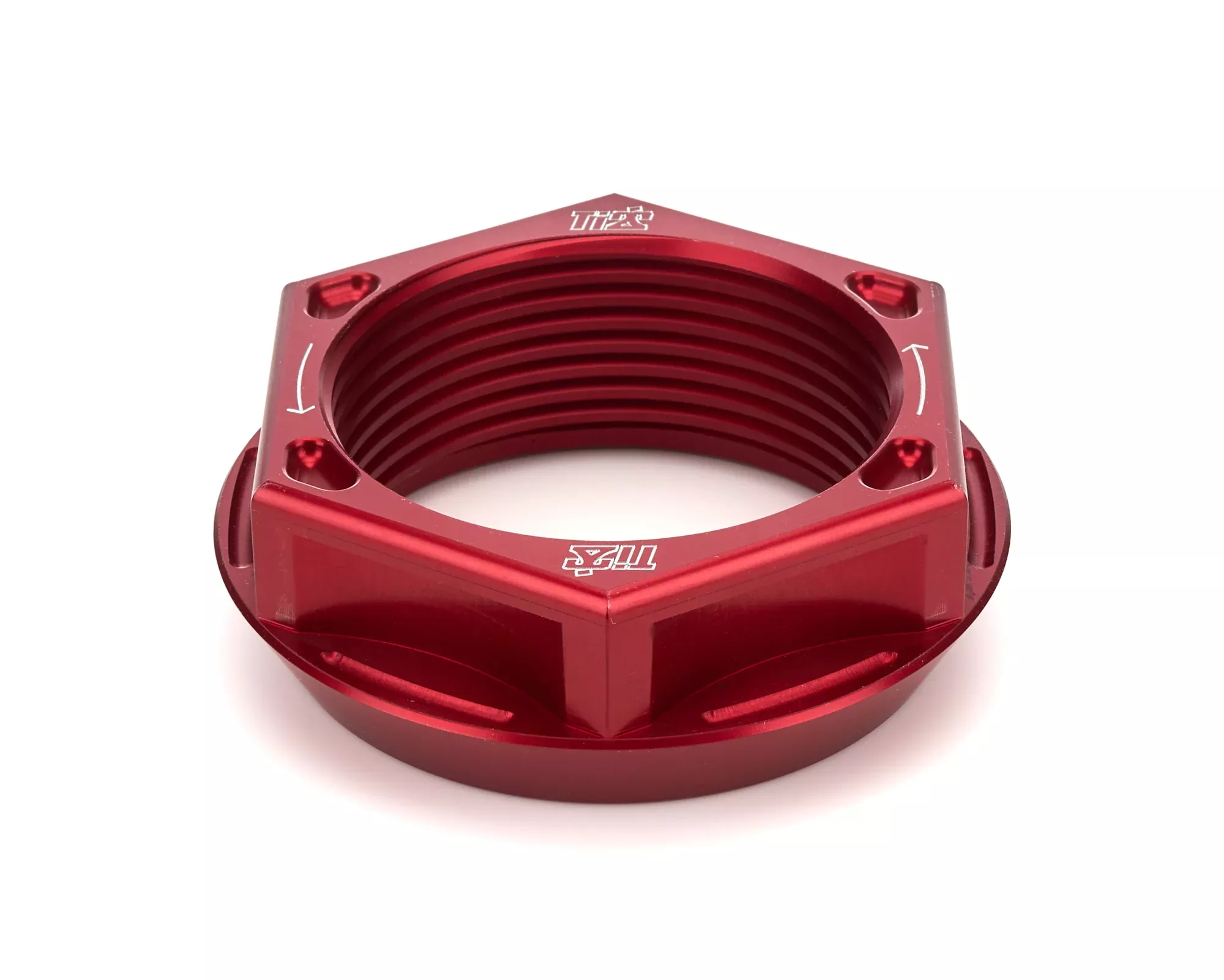 TI22 Performance - Axle Nut LH Lightweight Aluminum Red