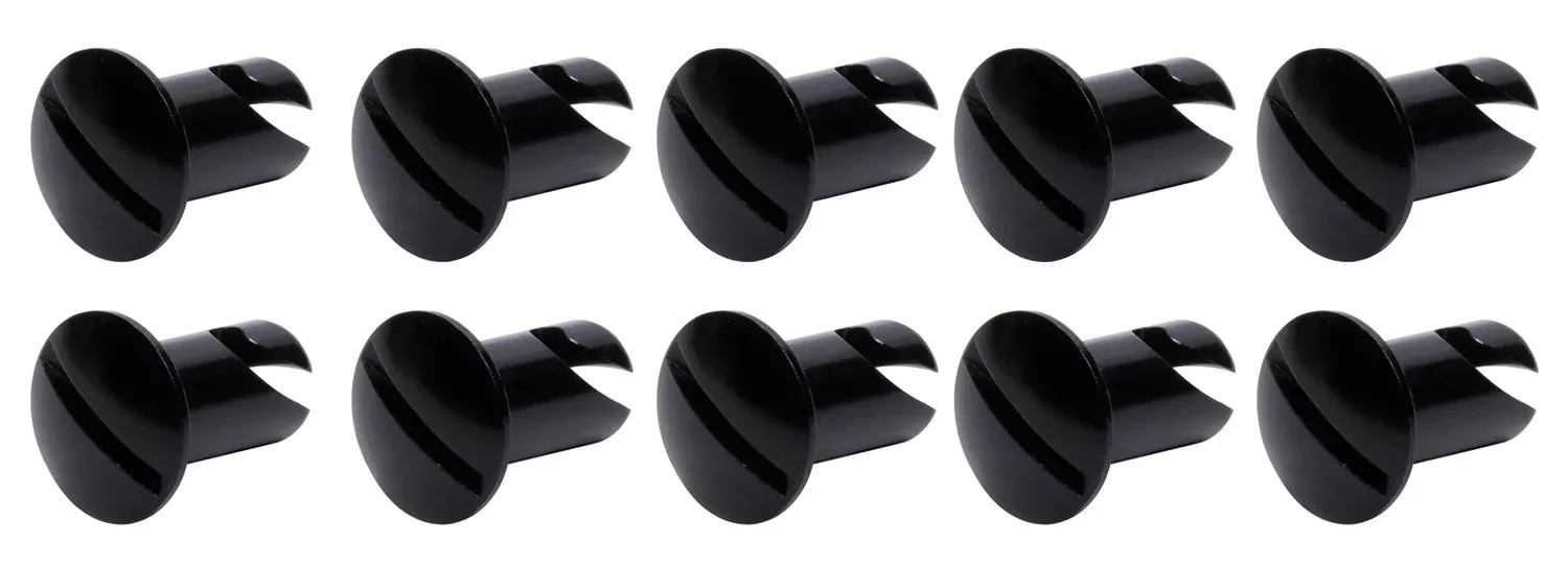 TI22 Performance - Oval Head Dzus Buttons .550 Long 10 Pack Black